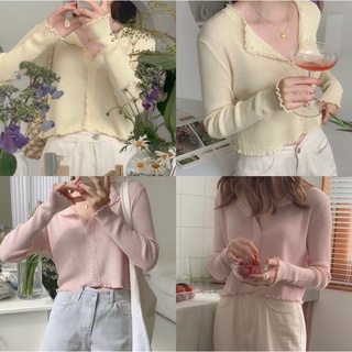 Somedays_closet l🌷พร้อมส่ง🌷 Alice cardigan เสื้อคาร์ดิแกนไหมพรมสไตล์เกาหลี