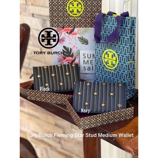 งานช็อป 💕Tory Burch Fleming Star Stud Medium Wallet