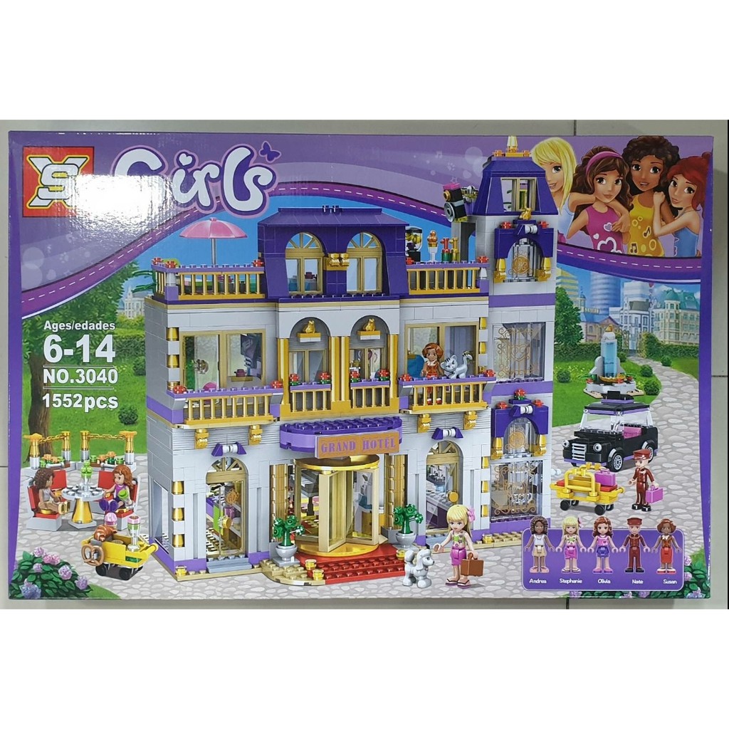 firstbuy_ตัวต่อเลโก้จีน SX 3040 ชุด โรงแรม แกรนด์ ฮาร์ทเลค Heartlake Grand Hotel จำนวน 1552 ชิ้น โมเ
