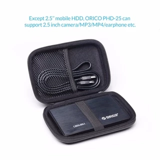 Orico กระเป๋าเคส HDD 2.5 นิ้ว แบบพกพา สําหรับฮาร์ดไดรฟ์ พาวเวอร์แบงค์ สายเคเบิล USB