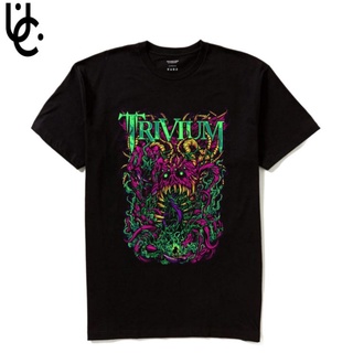 เสื้อยืดสีขาวเสื้อยืด ผ้าฝ้าย พิมพ์ลายการ์ตูนอนิเมะ Trivium series สไตล์วินเทจย้อนยุค วงดนตรีท้องถิ่น 30s สําหรับผู้ชาย