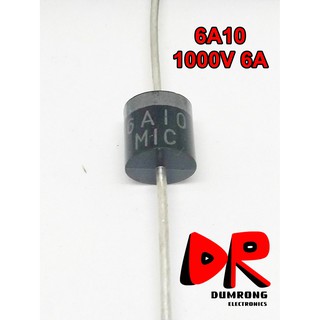 (20 ชิ้น) 6A10 ไดโอด 1000V 6A MIC diode