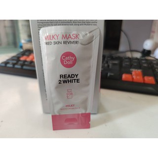 Cathy Doll Ready 2 White Milky White Cream Pack 6g เคทีดอลล์ เรดี้ ทู ไวท์ มิลกี้ ไวท์ ครีม แพ็ค มาส์คหน้า(1ซอง)