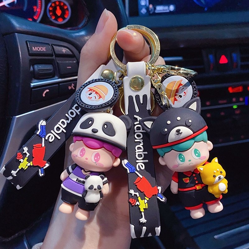 พวงกุญแจ จี้การ์ตูนหมีน่ารัก ขนาดเล็ก เหมาะกับของขวัญ สําหรับเด็กผู้ชาย