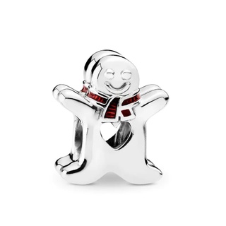 [พร้อมส่ง สินค้าแท้ 💯] Pandora Sweet Gingerbread Man Charm, Translucent Red Enamel