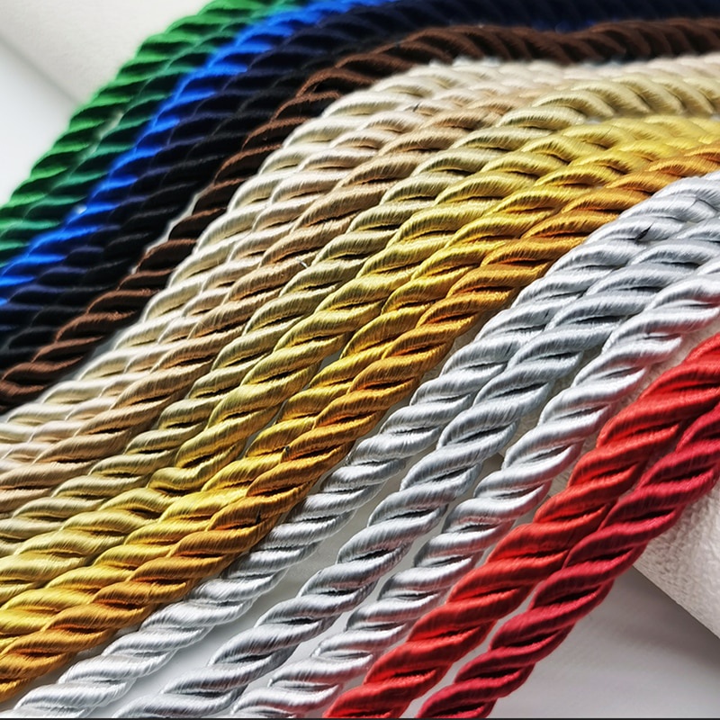 4.5 เมตร/ล็อต 6 มม. 3-Strand Paracord เชือกโพรพิลีนเชือกสําหรับอุปกรณ์ตกแต่งบ้าน DIY Handmade Home สิ่งทอตกแต่ง