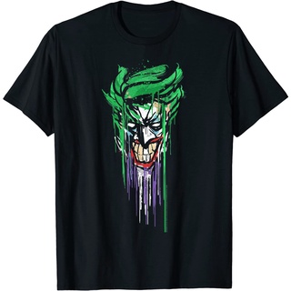 [100% Cotton] เสื้อยืด ผ้าฝ้ายแท้ พิมพ์ลาย DC Fandome Joker Paint สําหรับผู้ชาย