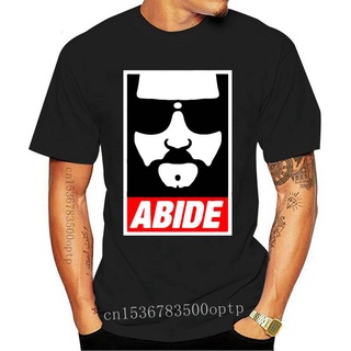 เสื้อยืด พิมพ์ลายภาพยนตร์โบว์ลิ่ง Abide The Dude Film สไตล์ฮิปสเตอร์ สําหรับผู้ชาย