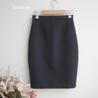 กระโปรงดินสอผ่าหลังรุ่น Basic pencil skirt by Techinee_brand