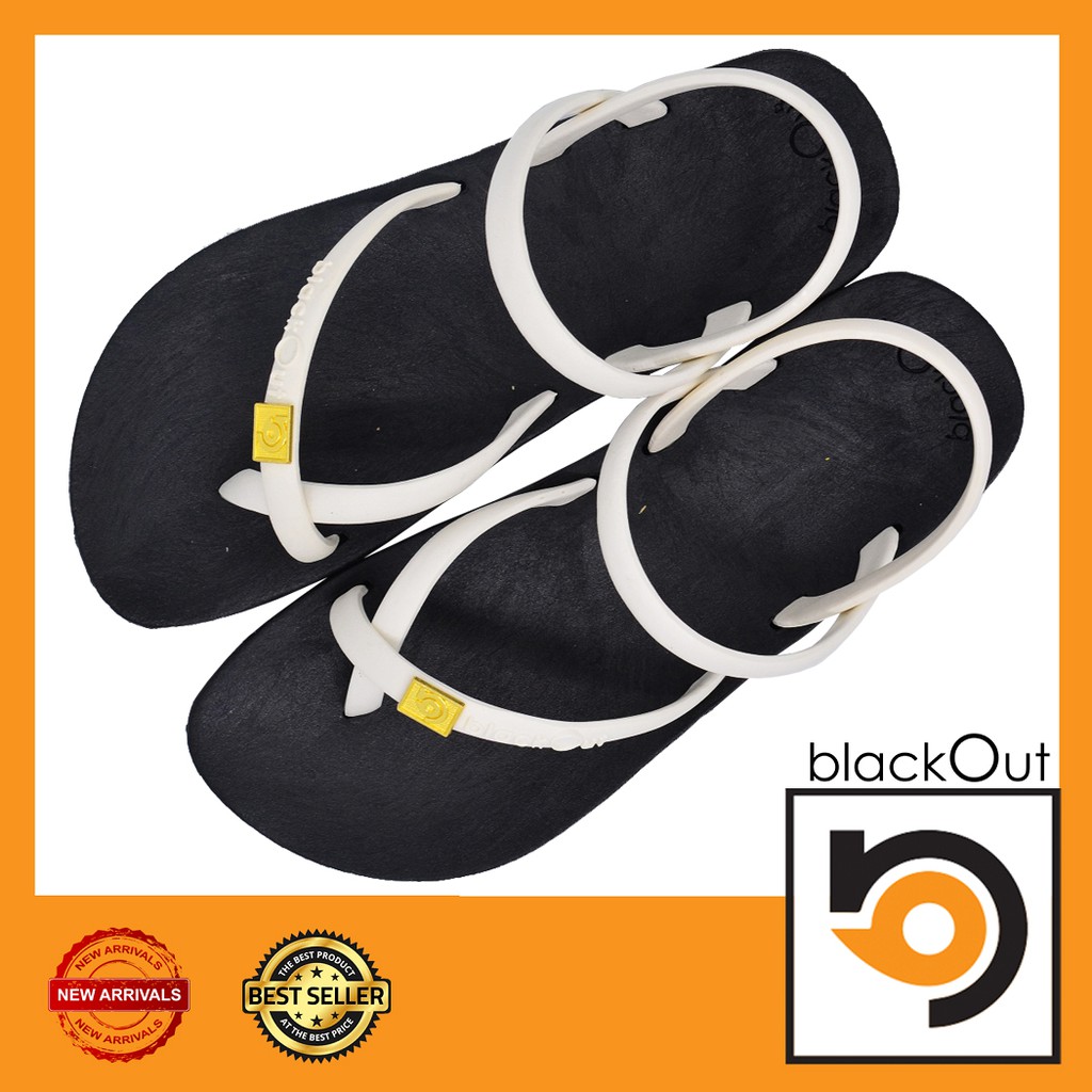BlackOut Toeloopslingback  รองเท้าแตะ คีบโป้งรัดส้น รองเท้ายางกันลื่น พื้นดำ