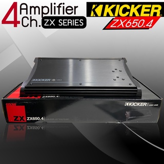 💥ของแท้100%💥 เพาเวอร์แอมป์รถยนต์ 4ชาแนล Kicker รุ่นZX650.4 เสียงดีสไตล์อเมริกัน ใช้ขับลำโพงกลางแหลม กำลังขับ 1300วัตต์