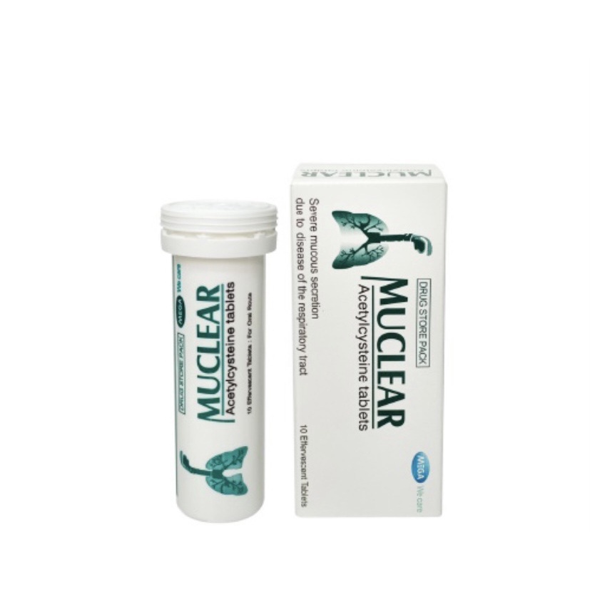 Muclear มิวเคลียร์ เม็ดฟูละลายเสมหะ 1 กล่องมี10เม็ด พร้อมส่ง C8Z0 ...