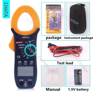 【ราคางาน】▧▩Super CenterNJTY 3266TA แคลมป์มิเตอร์ Digital Clamp Meter 2000 Counts Auto Range Multimeter with NCV Test AC/