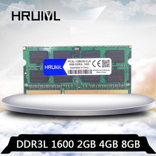 Hruiyl หน่วยความจําโน้ตบุ๊ก PC3L-12800S 1600MHZ DDR3L 8GB 4GB 2GB 1600 MHz สําหรับแล็ปท็อป sodimm DDR3 2G 4G 8GRam 1.35V