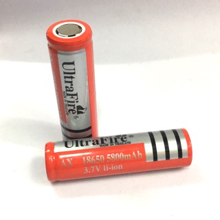 ถ่ายชาร์จ UltraFire18650 3.7V 5800mAh li-Lon 2ก้อน