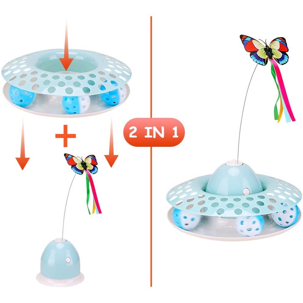 Cat Toys Interactive Cat Toy Butterfly Funny Exercise Electric Flutter ...
