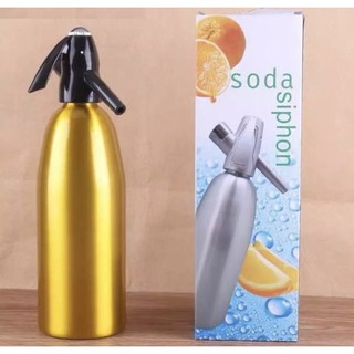 *NEW IN* Soda Siphon/ ขวดทำน้ำโซดา เครื่องทำโซดา สเตนเลส/ กระบอกทำน้ำโซดา ขนาด 1 ลิตร ใช้แก๊สทำน้ำโซดา CO2