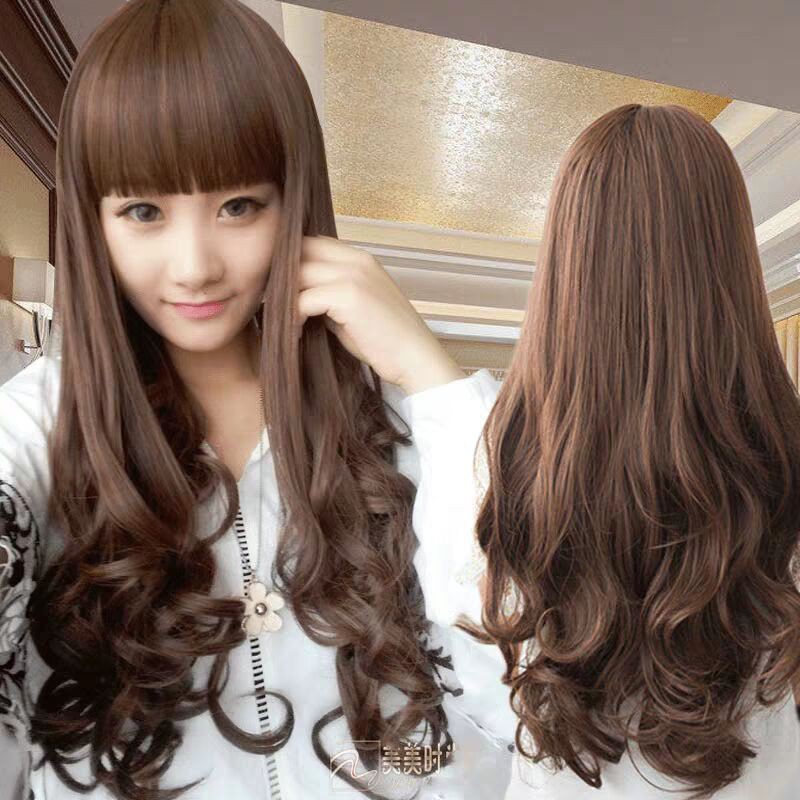 Hair Female Long Hair Big Wave Pear Flower Head Inside Buckle