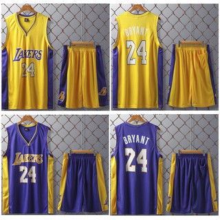 ชุดบาสผู้ใหญ่ NBA Los Angeles Lakers แอลเอเลเกอร์ โคบี้ ไบรอัน 24