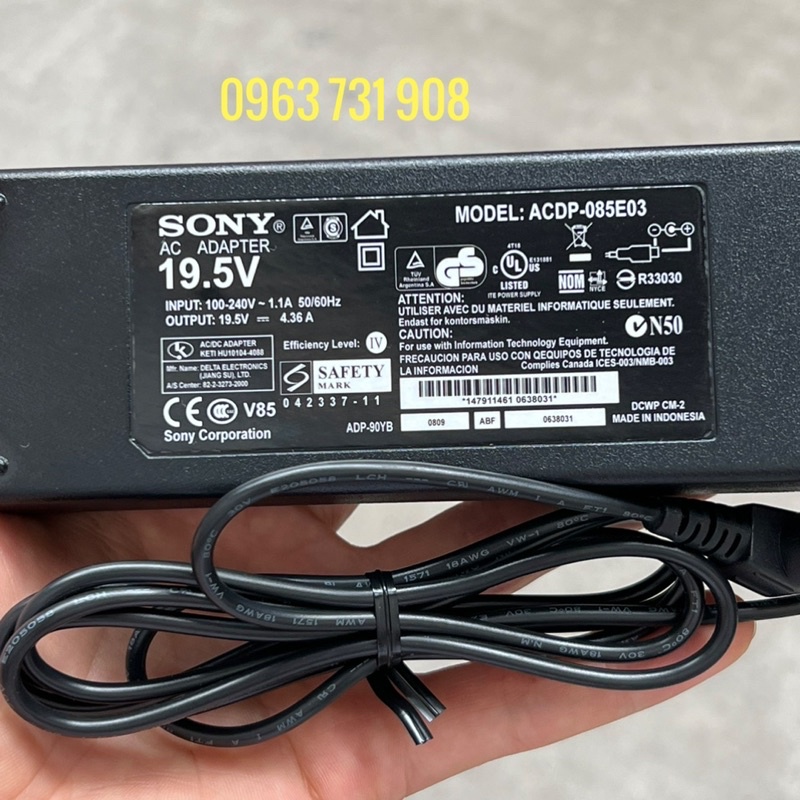 ของแท ้ Sony 19.5V 4.36A 85W Tv Power Adapter