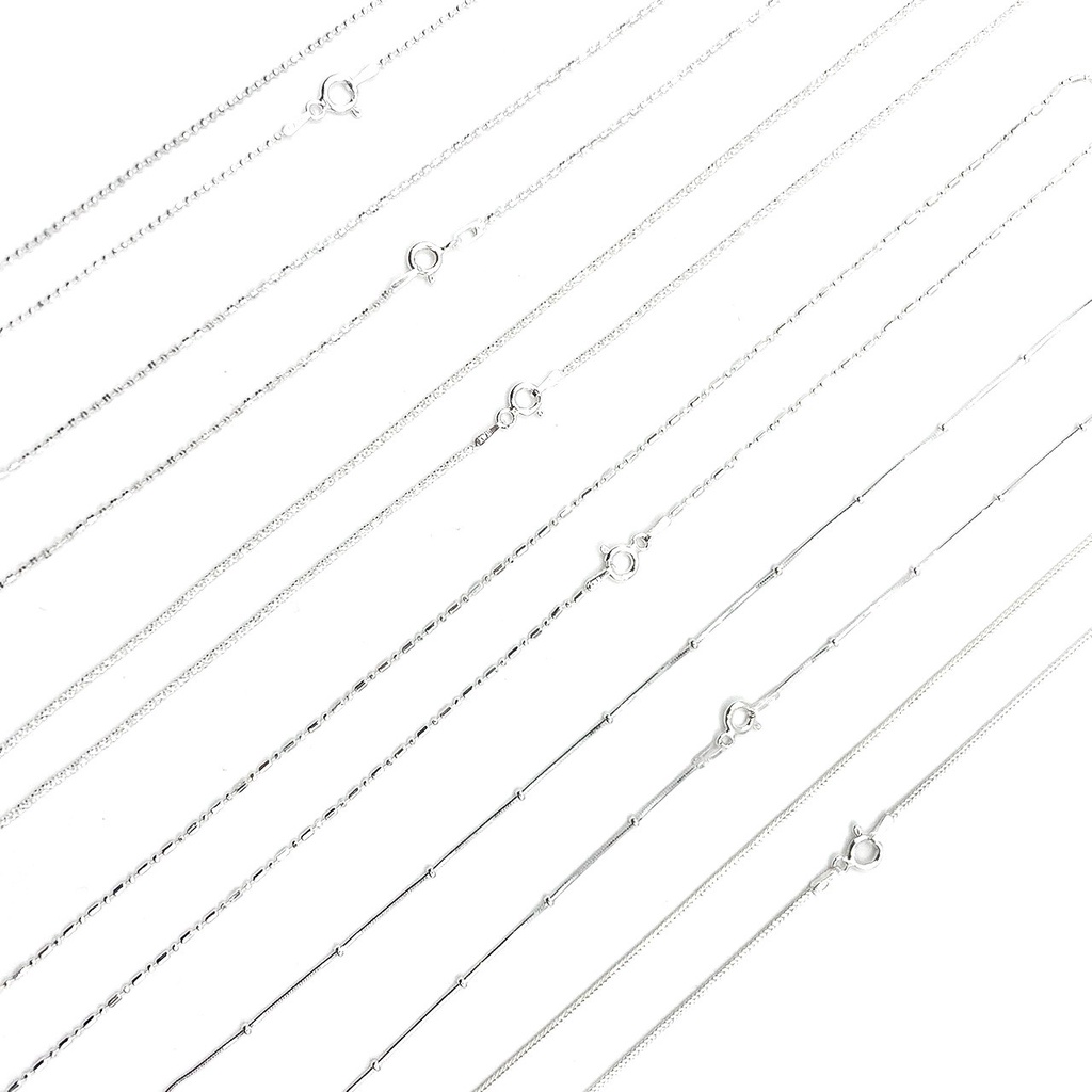 สร้อยคอเงินแท้ สร้อยคอแฟชั่น สร้อยคอเงิน เงินแท้ 925 : DSP 925 Sterling Silver Chain Necklace [NSPB0