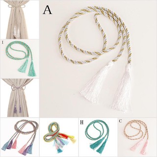 【with•TER】เชือกผูกผ้าม่านหน้าต่าง ผ้าฝ้าย 10 สี