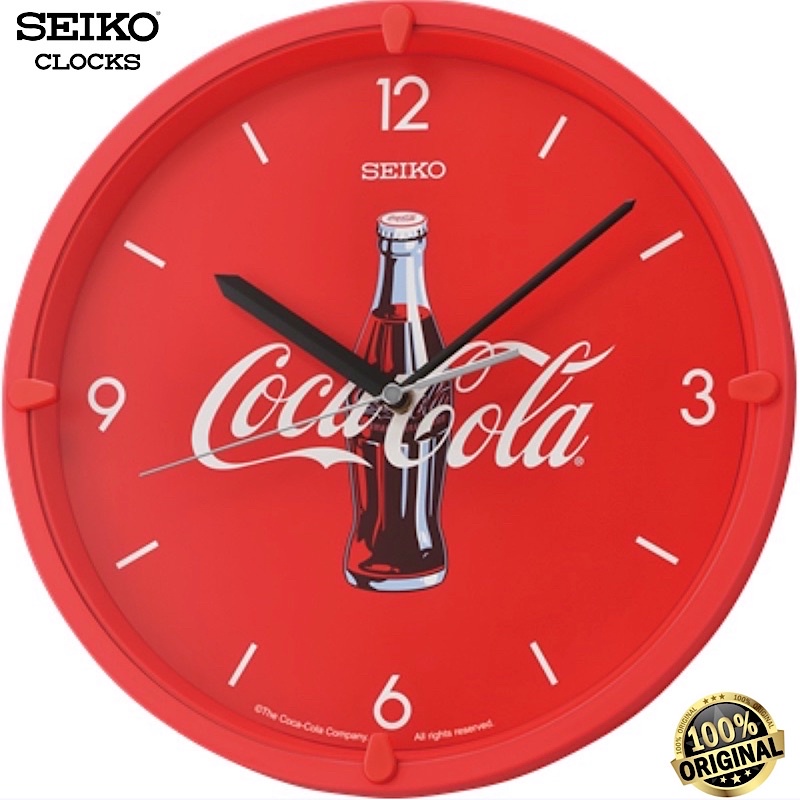Seiko Coca-Cola Limited Edition นาฬิกาแขวนผนัง อะนาล็อก สีแดง QHA901