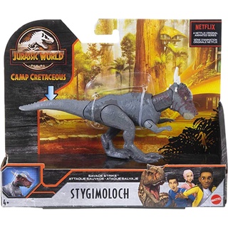 Mattel Jurassic World Savage Strike Stygimoloch (GVG49) ของเล่นแอ็กชั่นฟิกเกอร์ไดโนเสาร์ สไตกิโมล็อก