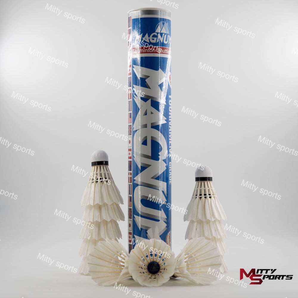 ลูกขนไก่ ลูกแบดมินตัน MAGNUM สีฟ้า