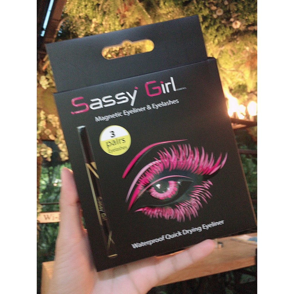 ขนตา ขนตาแม่เหล็ก อายไลเนอร์แม่เหล็ก sassy girl ของแท้ ติดง่ายมาก ขนตาปลอมแม่เหล็ก