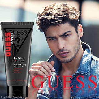 GUESS Effect Clean Rejuvenating Face Wash 200ml ผลิตภัณฑ์ทำความสะอาดผิวหน้าผู้ชายสูตรพรีเมี่ยมสินค้านำเข้าจากออสเตรเลีย