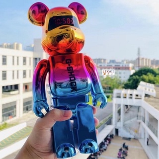 Bearbrick × G-SHOCK - ฟิกเกอร์อะนิเมะเซี่ยงไฮ้ ชุบไฟฟ้า 400% 28 ซม. คุณภาพสูง สําหรับเก็บสะสม