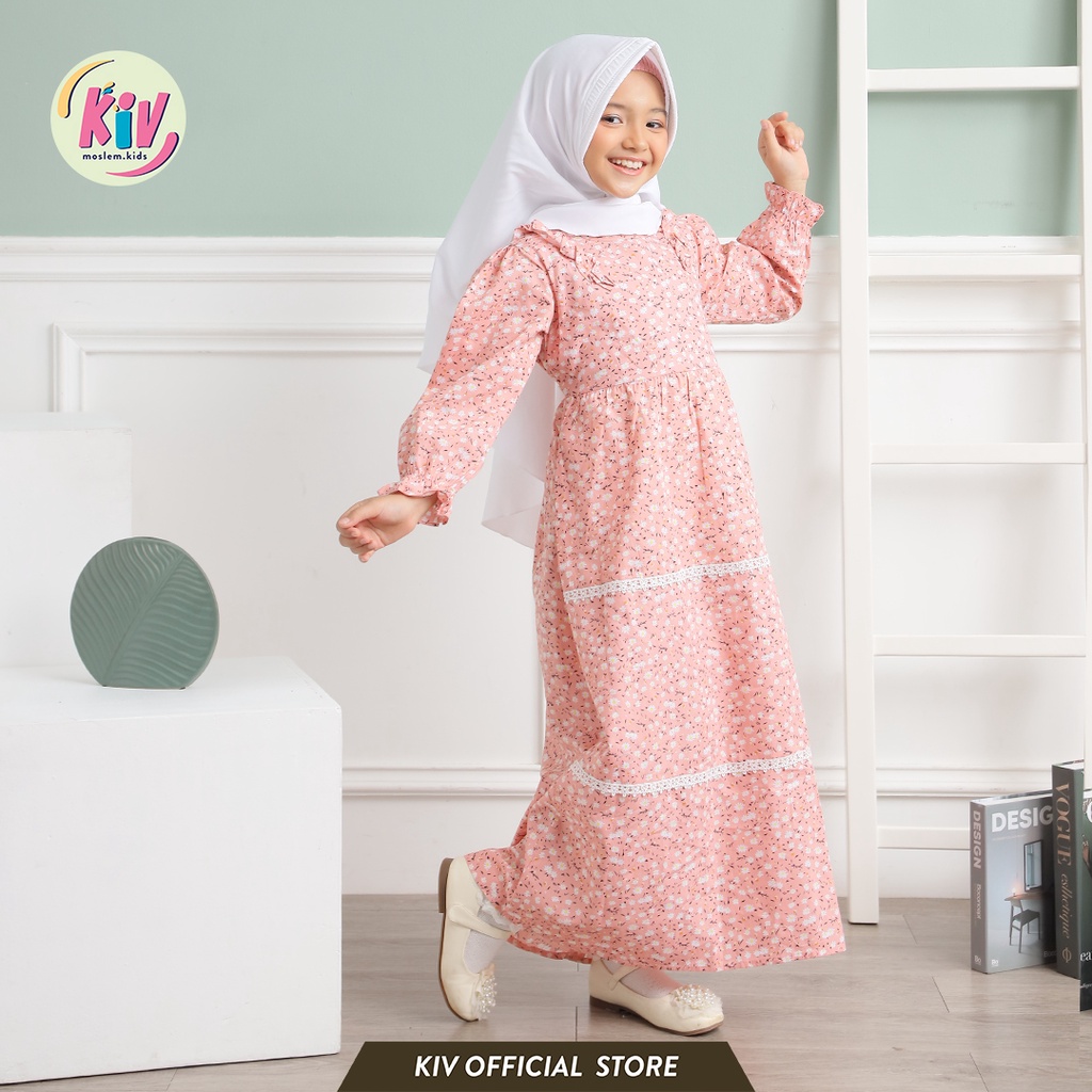 KATUN KIV Girls Cotton Gamis ฟรี HIJAB DO 228 A GO 109