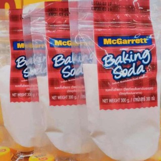 ( 3 ห่อ/แท้/พร้อมส่ง) เบกกิ้งโซดา baking soda Mcgarrett 300g. x 3 ถุง โซเดียมไบคาร์บอนเนต เบคกิ้งโซดา