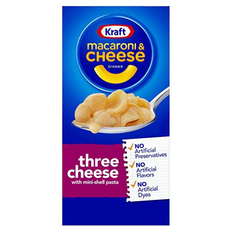 Kraft Macaroni & Cheese, Three Cheese, 7.25 oz คราฟท์มักกะโรนีชีส
