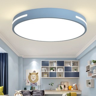 ☑▦โคมไฟเพดาน LED ห้องนอนใหญ่โคมไฟห้องทรงกลมบรรยากาศเรียบง่ายทันสมัยห้องนั่งเล่นในบ้านไฟห้องโถงไฟระเบียง