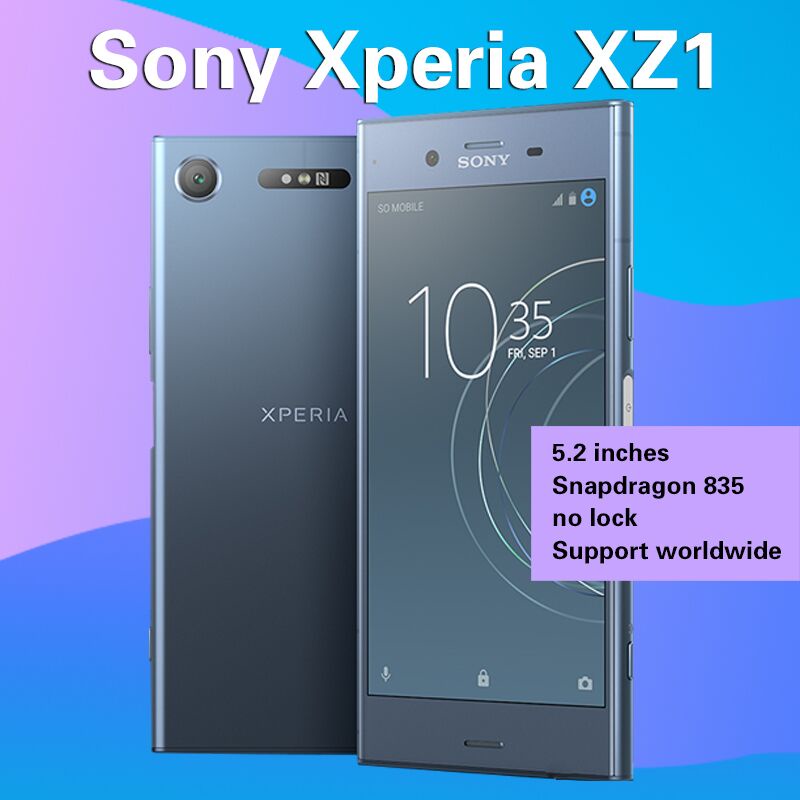Sony Xperia XZ1 100% Original 4 + 64GB สมาร์ทปลดล็อคสไตล์ญี่ปุ่น 8354G Android Phone