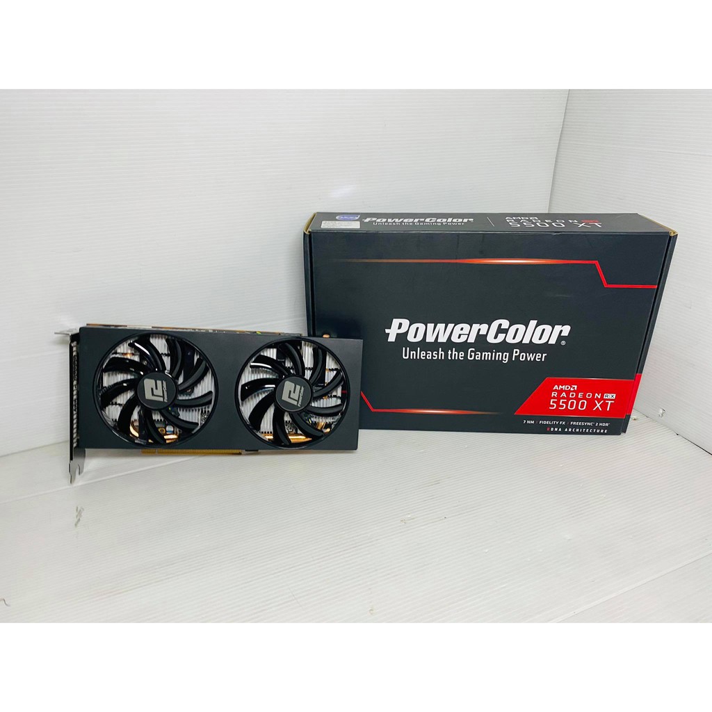 ขายการ์ดจอมือสอง POWERCOLOR RX5500XT 8GB ต่อไฟเพิ่ม 8pin