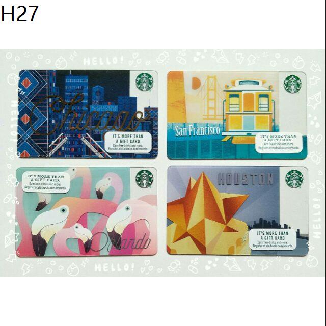 บัตรสตาร์บัค Starbucks Card USA City "Chicago San Francisco Orlando Houston"