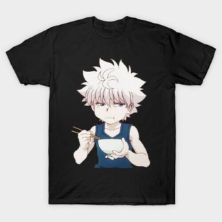 เสื้อยืด ผ้าฝ้าย พิมพ์ลาย Killua Zoldyck Hunter X Meme Ga Baka Otaku สไตล์ฮิปฮอป สําหรับผู้ชายS-5XL