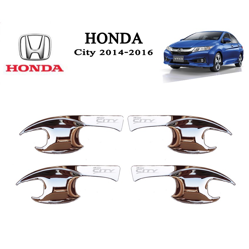เบ้ามือจับประตู Honda City 2014-2019 ชุบโครเมี่ยม