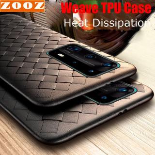 Huawei P40 Pro Lite Pro+ Plus Nova 7i 5T Case Cover HuaweiP40 HuaweiP40Pro HuaweiP40Lite HuaweiP40Pro+ Nova7i Nova5T Weave TPU Case Woven Grid Silicon Cover Phone Casing for Huawei P 40 Pro + Plus Lite Nova 5 T 7 i