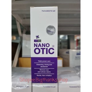 NANO OTIC exp.14/02/2027 นาโน โอทิค น้ำยาเช็ดหูสุนัขและแมว 120 มล [vet planet]
