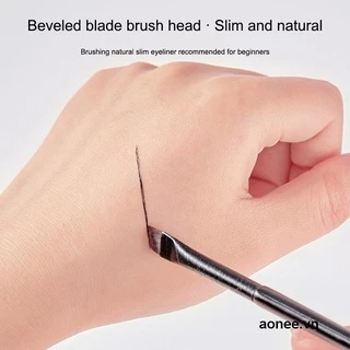 💖ใบมีดเอียงหัวเรียวขนแปรง Contour คิ้วแปรงเครื่องมือความงามแบบพกพา