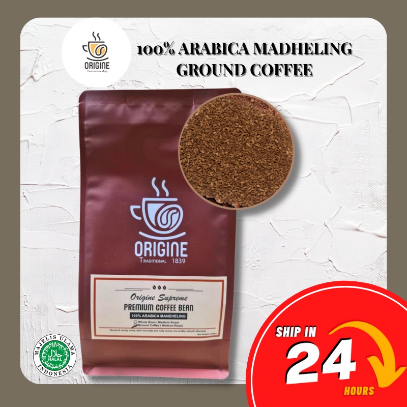 Arabica กาแฟบดพิเศษ Mandheling คั่วสดใหม่อาหรับ Kopi Serbuk Kopi ผงกาแฟ 250g กาแฟผงกาแฟ