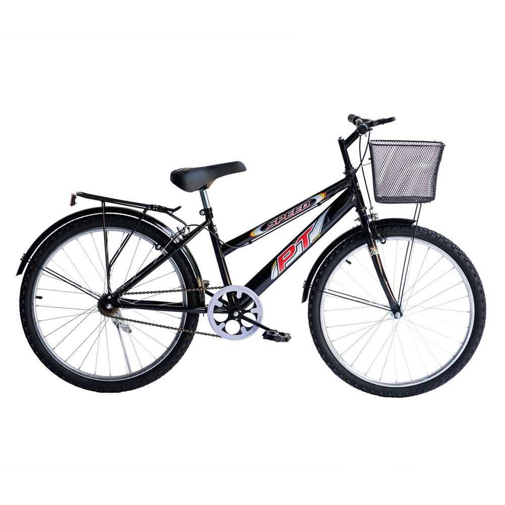 จักรยานแม่บ้าน SPEED 24 นิ้ว สีดำ จักรยานแม่บ้าน จักรยาน กีฬาและฟิตเนส CITY BIKE SPEED PT24MTB 24” BLACK