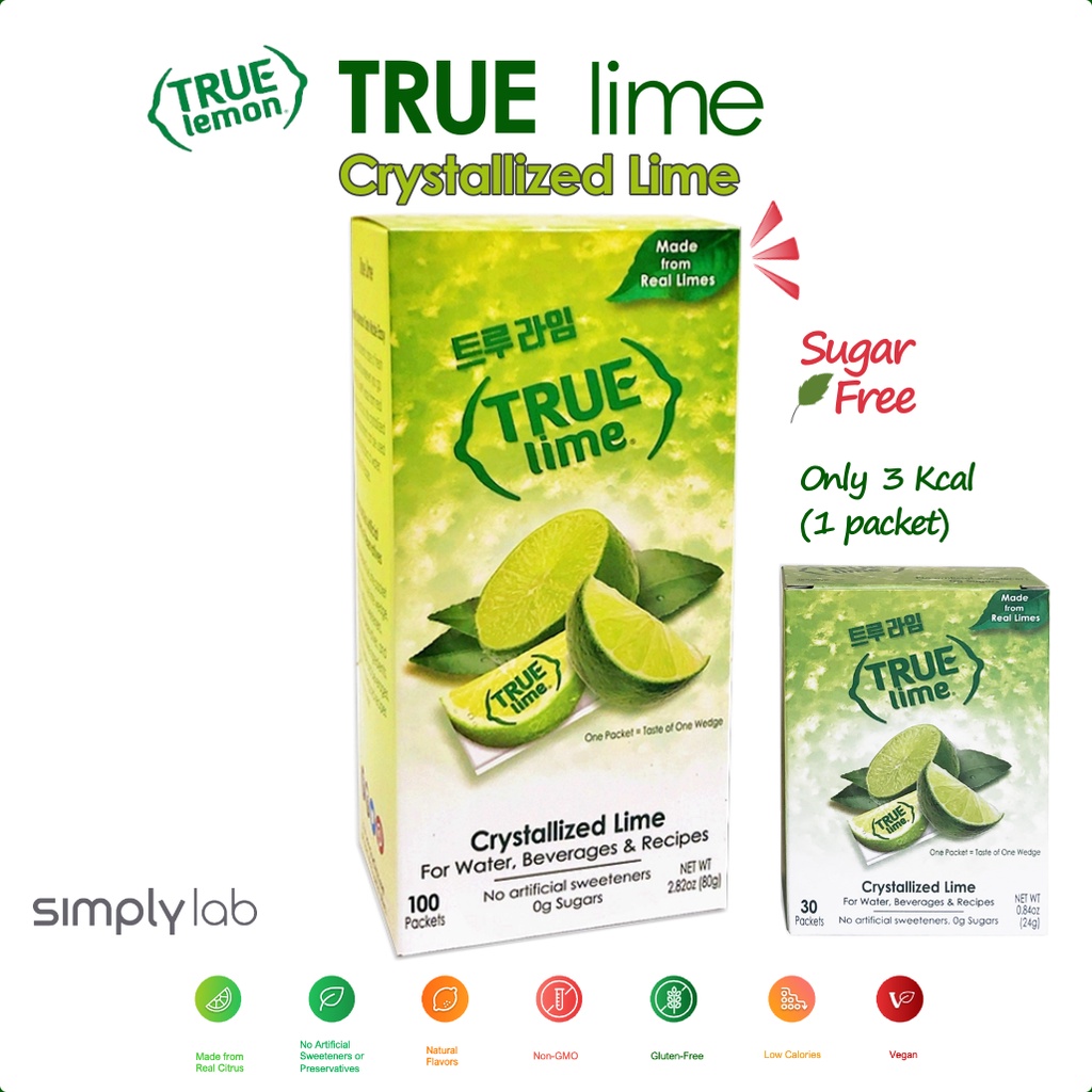 [True Lime] ผงมะนาว คริสตัลบริสุทธิ์ ไร้น้ําตาล ไม่มีแคลอรี่ สําหรับน้ํา เครื่องดื่ม และสูตรอาหาร จากธรรมชาติ 100% ไม่มีน้ําตาล ไม่มีจีเอ็มโอ ปราศจากกลูเตน ไม่มีสารให้ความหวานเทียม สารกันบูด