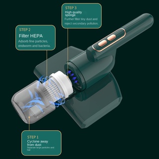 ใหม่ เครื่องกําจัดไรฝุ่นไร้สาย แบบมือถือ แบบพกพา สําหรับใช้ในครัวเรือน