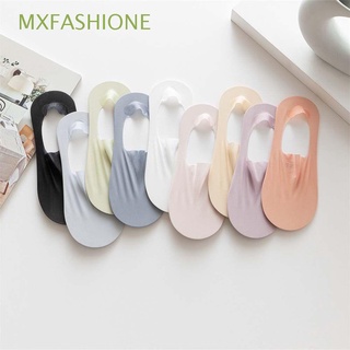 MXFASHIONE Breathable Boat Socks Yoga Socks Candy Color Hosiery Women Sock Slippers Low Top Socks Non-slip Ice Silk Summer Shallow Mouth Hosiery Ultra-thin Ultra-thin Socks/Multicolor