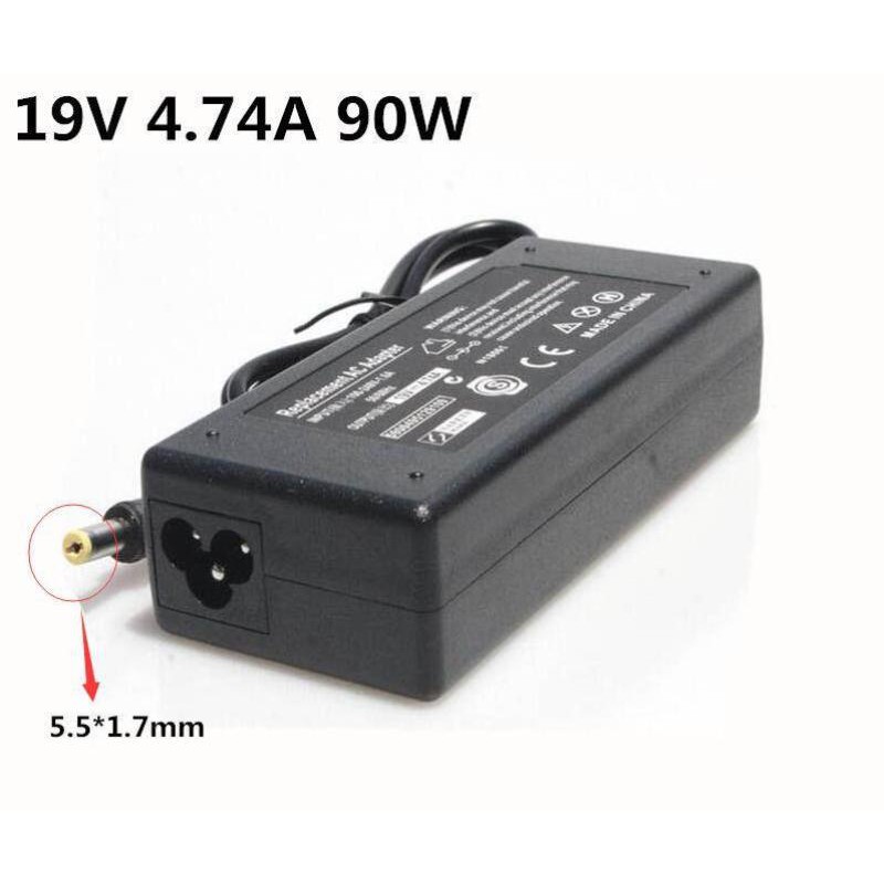 Acer สายชาร์จโน๊ตบุ๊ค Acer อะแดปเตอร์เอเซอร 19V / 4.74A 90W ขนาดแจ็ค 5.5 x 1.7mm